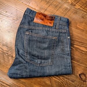 Naked & Famous Men's Cotton Linen Salvage Weird Guy Denim Jeans